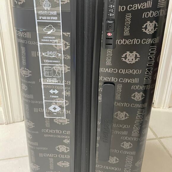 ROBERTO CAVALLI TRAVEL LUGGAGE ROLLING SUITCASE 28' VERSATILE SOPHISTICATED - Picture 4 of 12